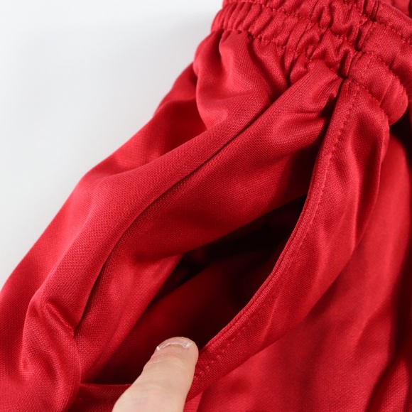 80s New Brute Mens Soccer Track Warm Up Pants Red - Picture 3 of 4